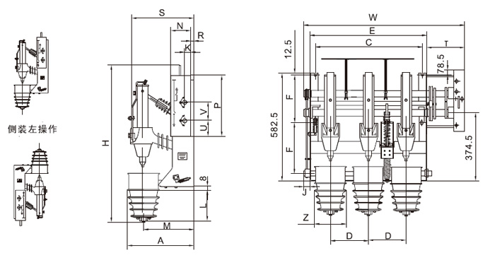 側面倒裝右操作
