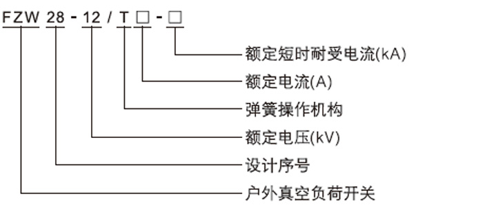 FZW28-12戶外分界真空負荷開關型號及含義